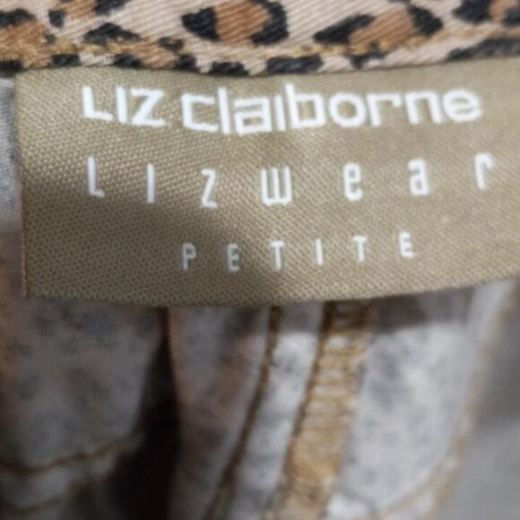 Liz Claiborne Animal Leopard Print Pants Women Size 8 - Picture 4 of 7